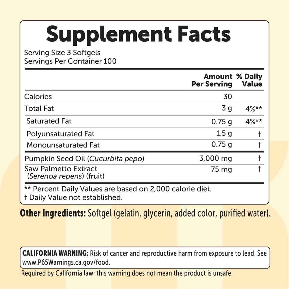 Pure Pumpkin Seed Oil Capsules for Vitality