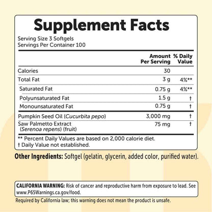 Pure Pumpkin Seed Oil Capsules for Vitality